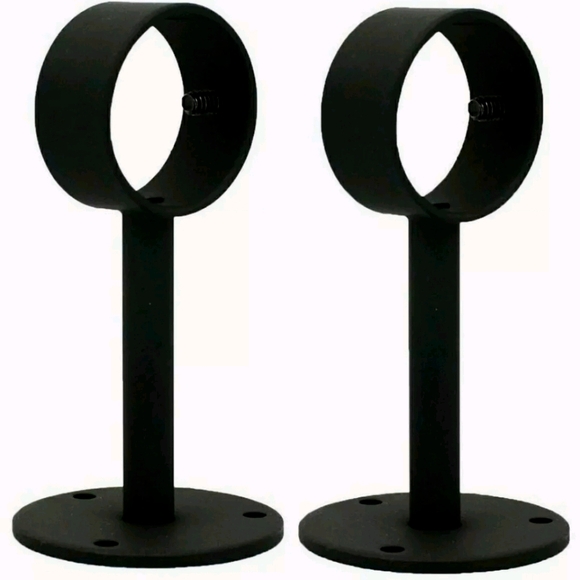 New Black Curtain Loop Brackets - Picture 1 of 5